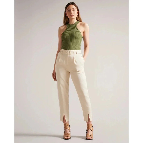 NWOT $225 Ted Baker London Ninette Trouser - Pleated Front Lyocell Workwear